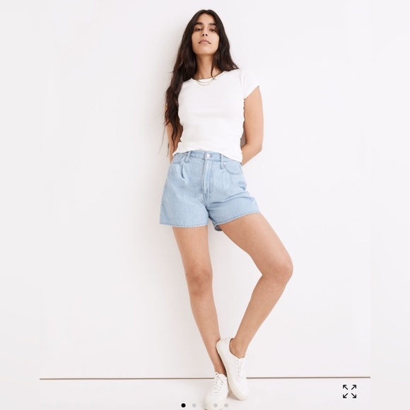 Madewell Blue Jean Shorts High-Waisted Relaxed Fit - Picture 1 of 13